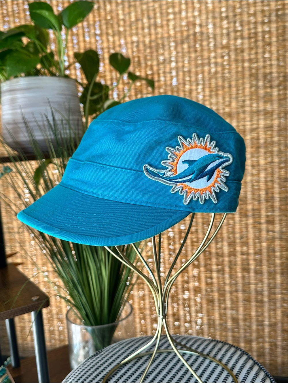 Teal Cadet Cap Miami Dolphins Sun Patch Hat